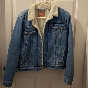 Levis furry jean jacket
